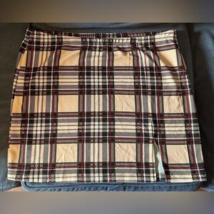 Shein Curve Tartan Skirt